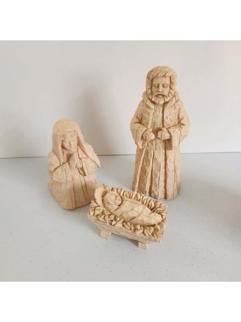 The Christmas Collection 1998 3 Piece Nativity Figures Set In Box Vintage Resin